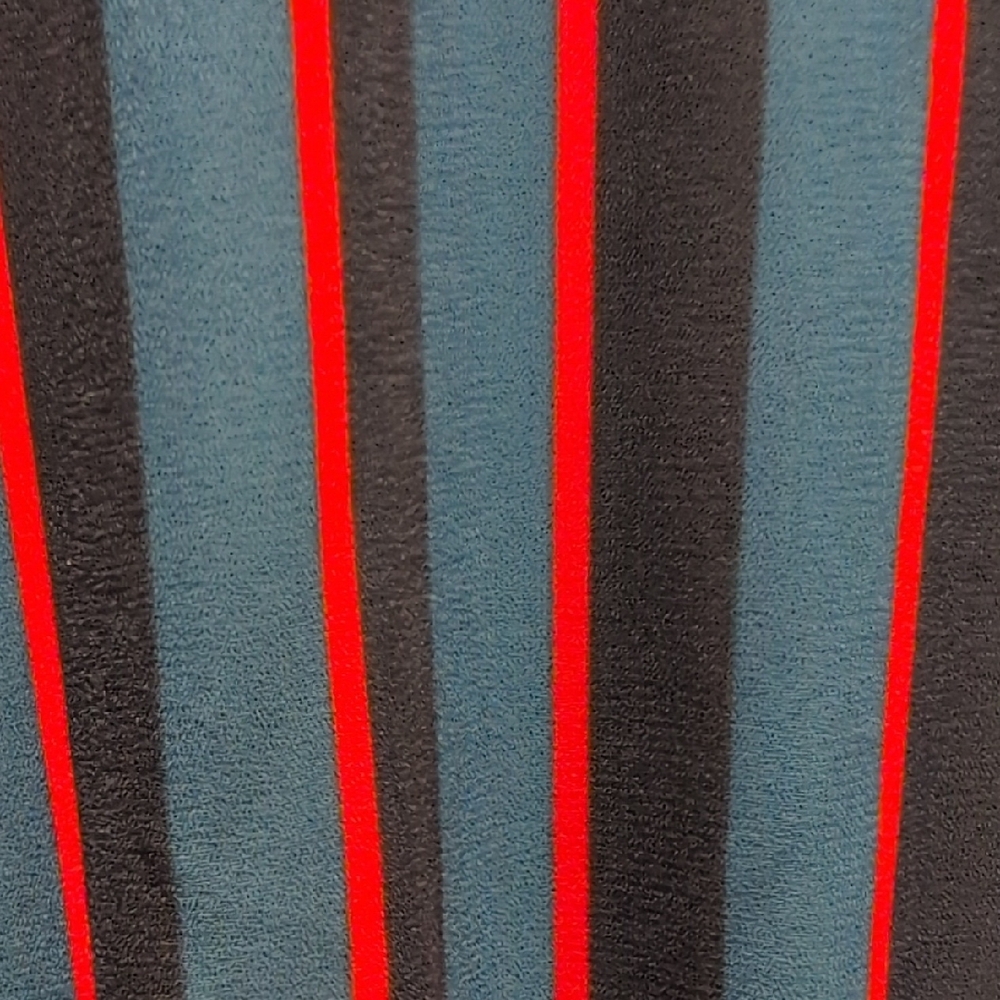 Striped And Patterned Midi Dress With Adjustable Waist Size L - Picture 3 of 10